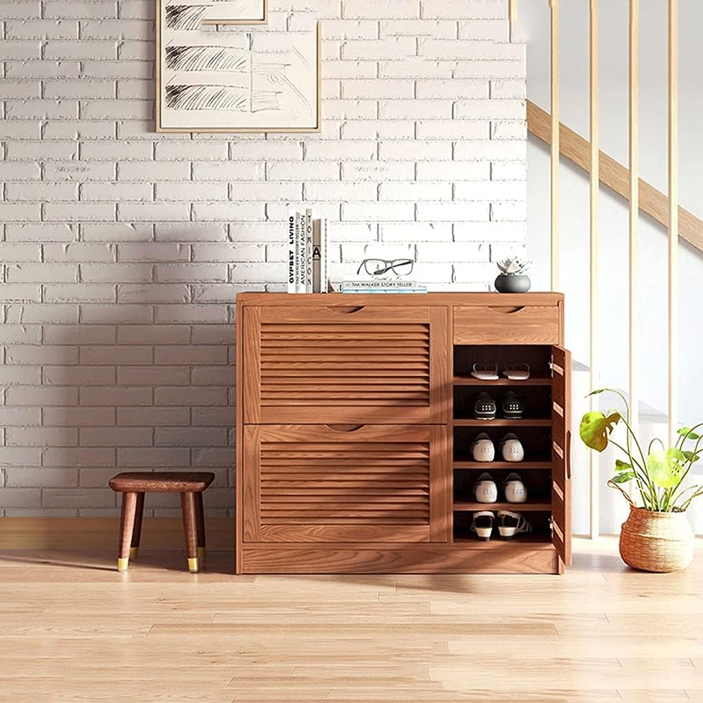 Minimalist Fashion Creative Solid Wood Stools Sofa Stools Shoe-Changing Square Stools Low Chairs for Bedroom Balcony Living Room Home Casual/Walnut a