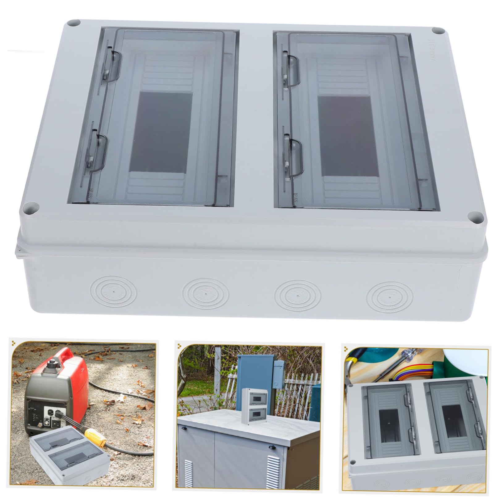 PRETYZOOM Caja Eléctrica Exterior y Antipolvo Circuitos Protección para Medidor Eléctrico Caja de Distribución Resistente la para Montaje Pared Uso Doméstico Aire