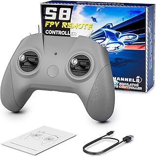 S8 Pro RC Flight Simulator Controller-8 Channels FPV Drone Controller for PhoenixRC/Realflight/FreeRider/DJI Virtual Flight Support Popular System&Platform