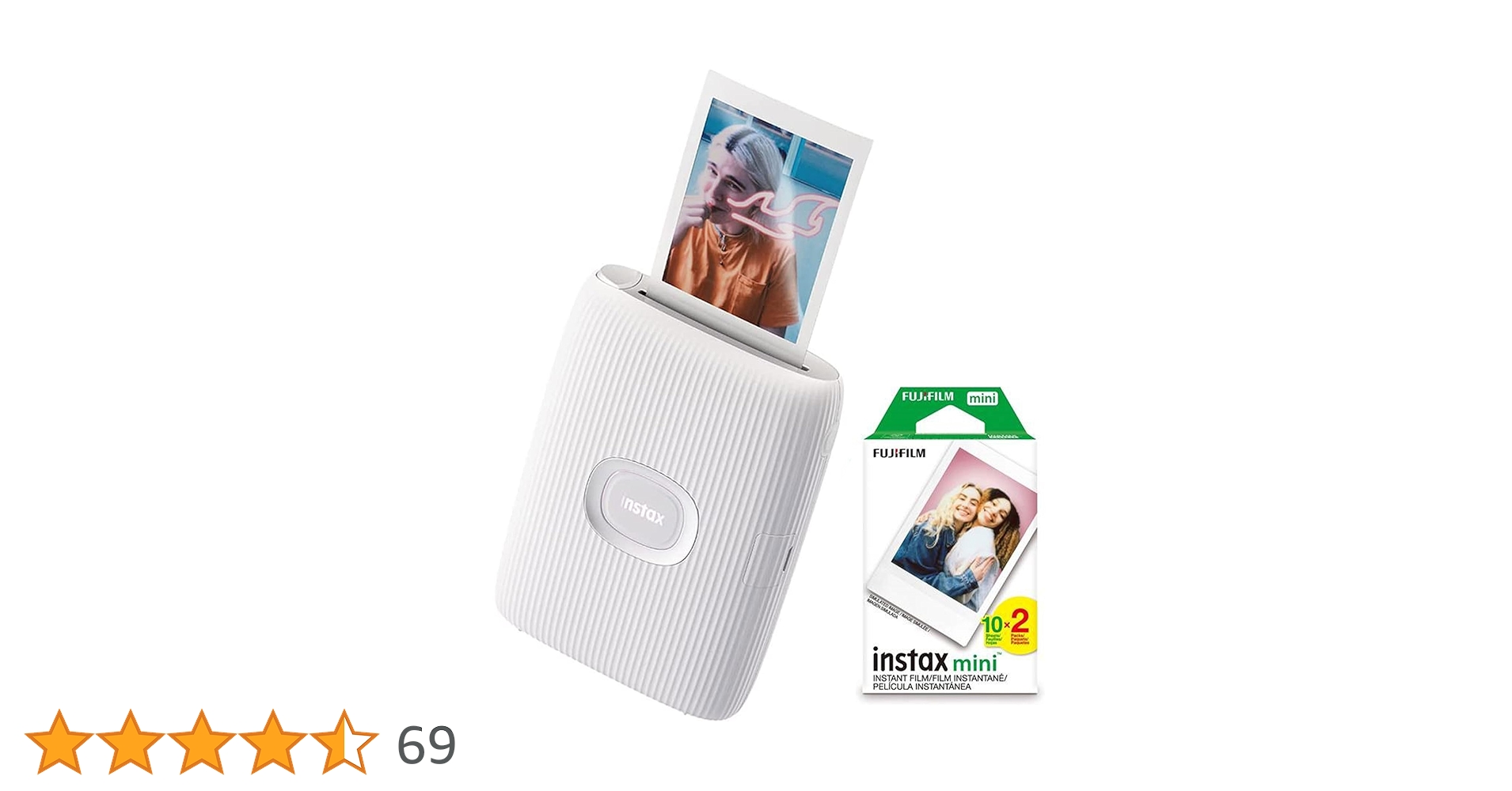 その他 FUJI FILM INSTAX MINI LINK 2 CLAY WHITE Fujifilm Instax Mini Link 2 Instant Smartphone Printer (Clay