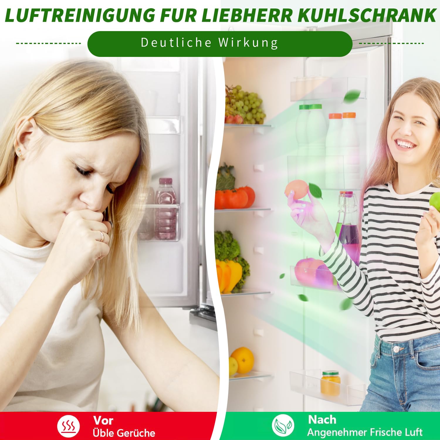 2 filtros Fresh Air para frigorífico Liebherr, compatible con 9096989, 9882460, 988246000, sustituye a 7440021-00, filtro de carbón activo para aire limpio y olor fresco en el frigorífico