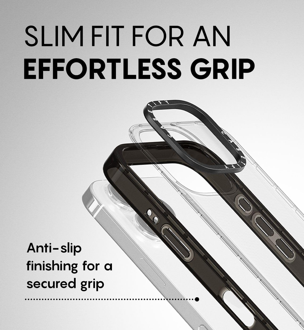 CASETiFY Compact Case for iPhone 15 Pro Max [2X Military Grade Drop Tested / 4ft Drop Protection] - Clear Black - Image 6