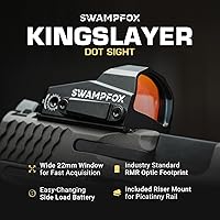 Vista 3 de Swampfox Kingslayer Pistol Cut RMR Foot Print 1x22 Micro Mira de punto rojo Reflex de 3 MOA