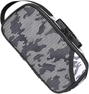 Smell Proof Bag with Lock - Grass Lock Box with Lock, Smell Proof Stash Box,Stash Box for Grass, Grass Stash Box with Compartment Design, Lockable Friend Deyros