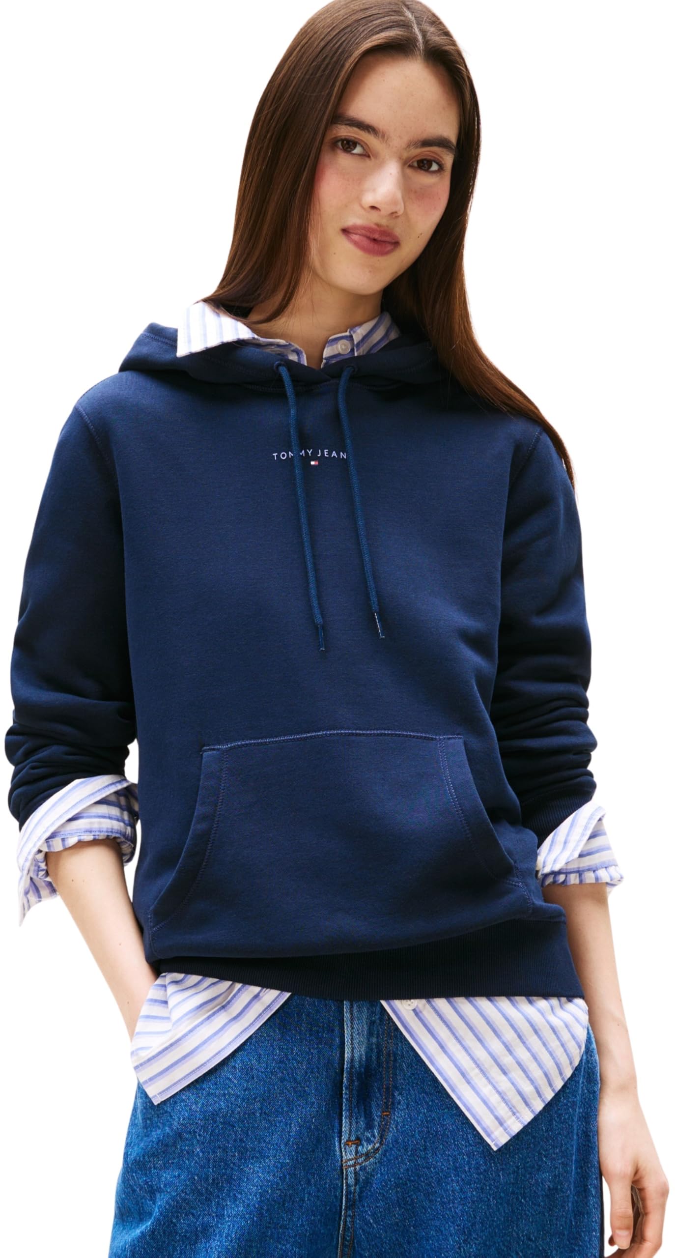 Tommy Jeans Damen Hoodie Linear mit Kapuze