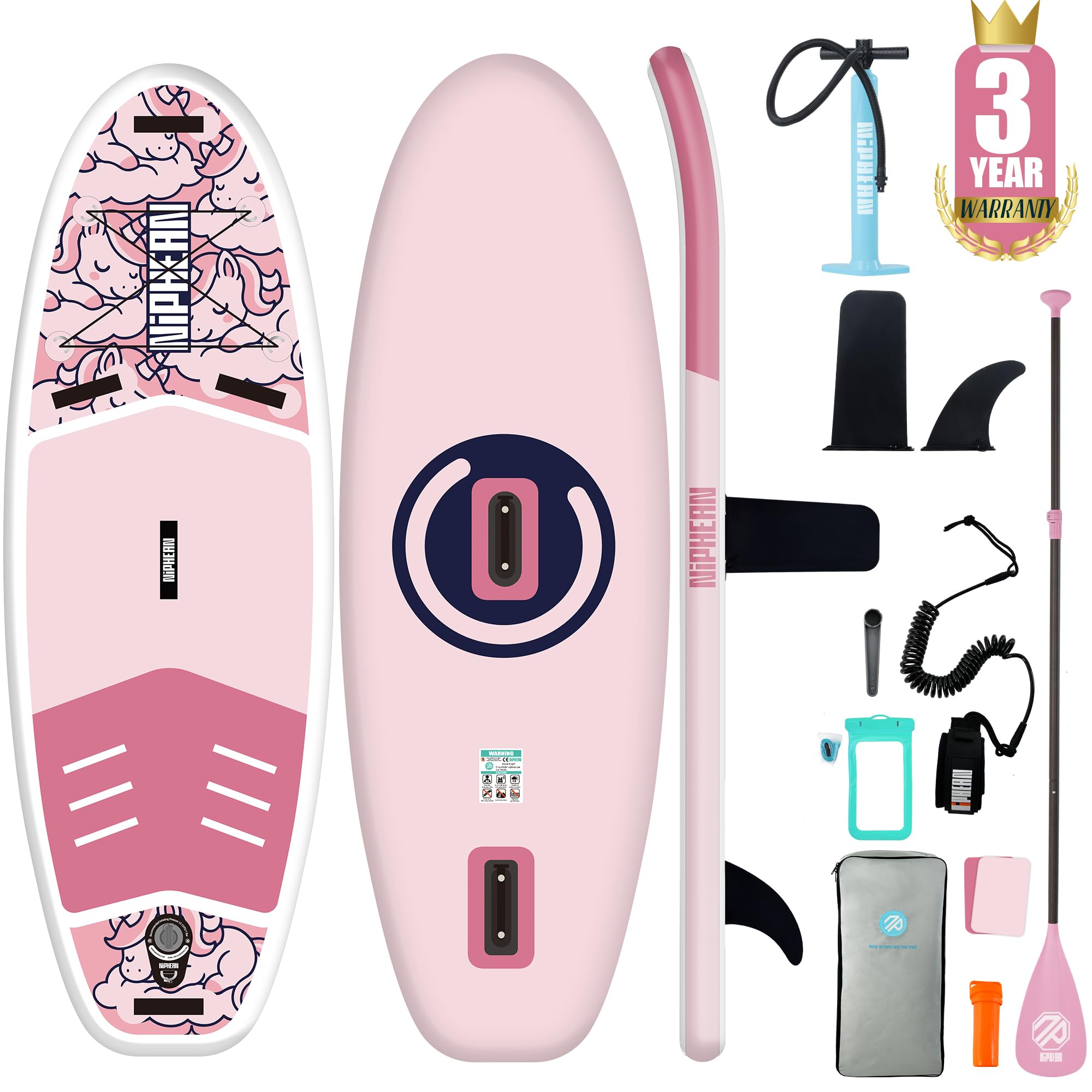 Niphean SUP Gonfiabile Adulti con Tutti gli Accessori, 320cm Stand up Paddle Gonfiabile per Tutti i Livelli, Paddle Board con Capacità di 200kg per 2 Persone, Tavola da SUP Gonfiabile con Sedia