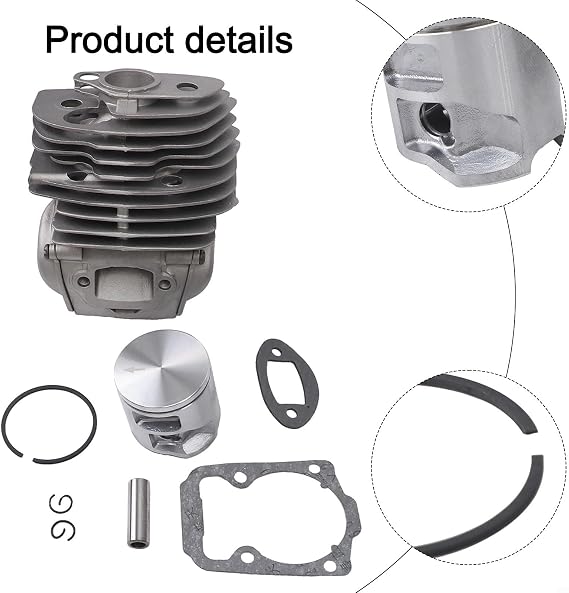 Cylinder for piston Kit 46MM For Husqvarna-555 556 560 560XP 562 562XP Chainsaw - Compatible With 575355805/575355802/575355806/575355801/575355803
