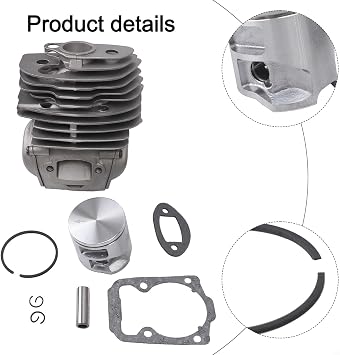 Cylinder for piston Kit 46MM For Husqvarna-555 556 560 560XP 562 562XP Chainsaw - Compatible With 575355805/575355802/575355806/575355801/575355803