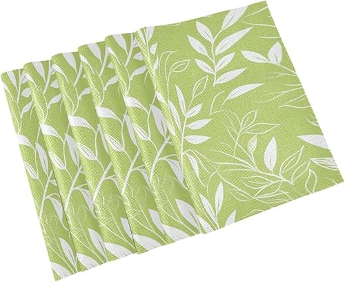 Miniatura 9 de Juego de manteles individuales personalizados para mesa de comedor de arpillera para niños, manteles individuales lavables 6 12 x 18 manteles para