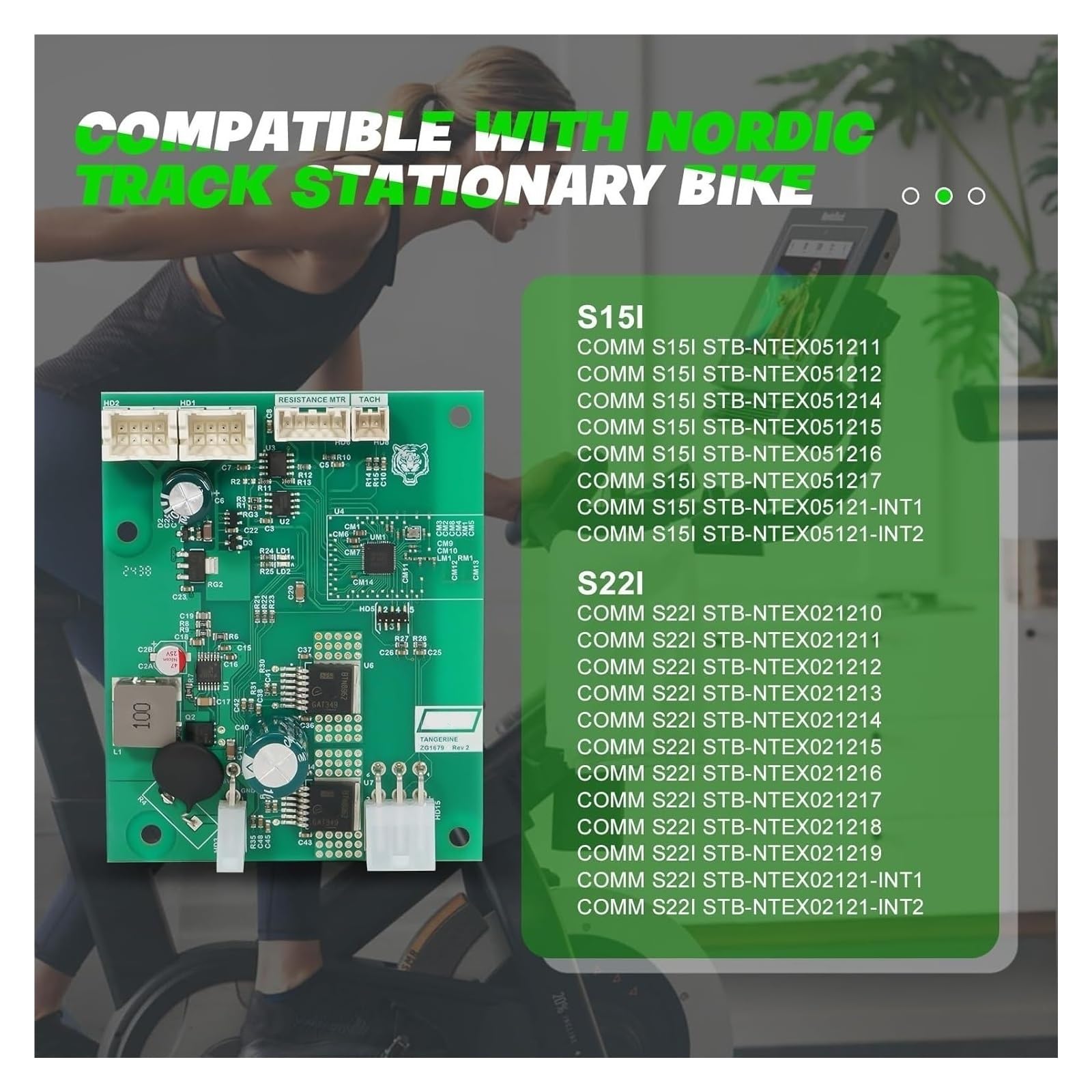 430157 Placa de Control for Bicicletas estáticas de 110 V - Compatible con Bicicletas estáticas Nordic Track C22I/S10I/S15I/S22I/S27I/SE9I/X24 430146 Máquinas elípticas