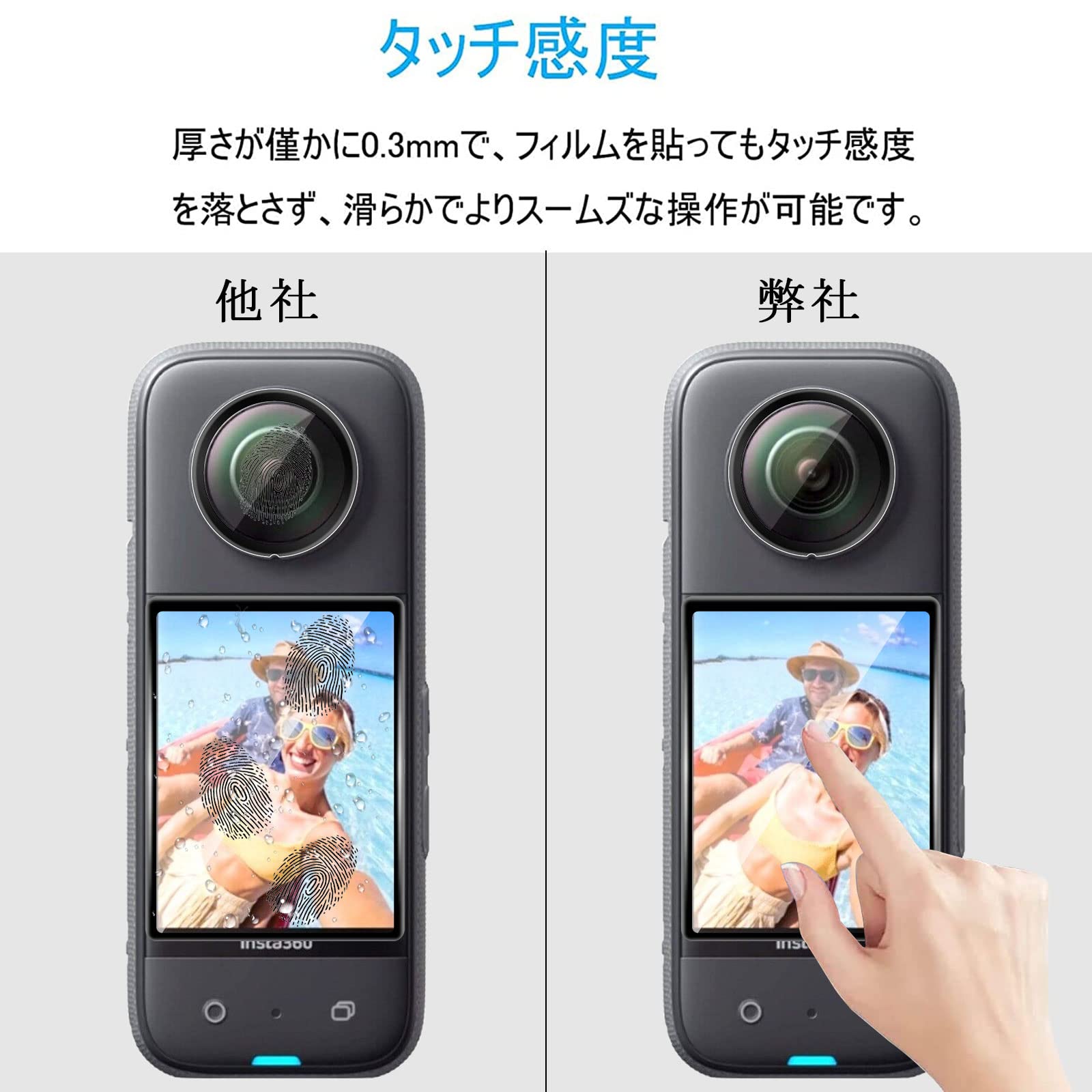 Amazon | AUDASO【2個+4枚】For Insta360 X3 粘着式レンズガード (2個 