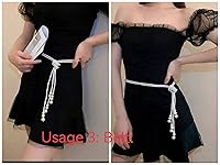 Vista 5 de Pinzas de pelo con perlas de imitación, pinzas para trenzar el cabello, cadena de cabello largo, accesorios de bricolaje, banda de pelo de moda