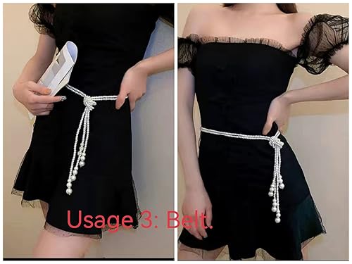 Miniatura 5 de Pinzas de pelo con perlas de imitación, pinzas para trenzar el cabello, cadena de cabello largo, accesorios de bricolaje, banda de pelo de moda,