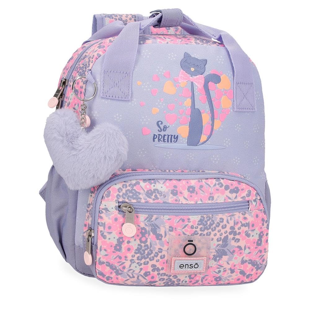 Enso So Pretty Backpack Preschool Adaptable to Trolley Multicolor 23x28x10cm Polyester, multicoloured, 23x28x10 cms, Preschool Backpack Adaptable to Trolley