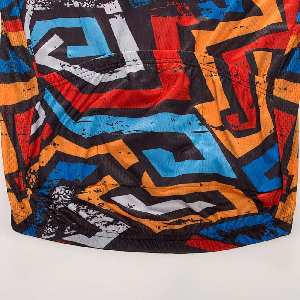 Maillot de Cyclisme Manches Courtes Homme avec Cuissard à Bretelle 20D Gel Rembourré,VTT Courtes Respirant Vêtements de Cyclisme Sports Shorts Pantalons avec Tee Shirt Motif Animalier
