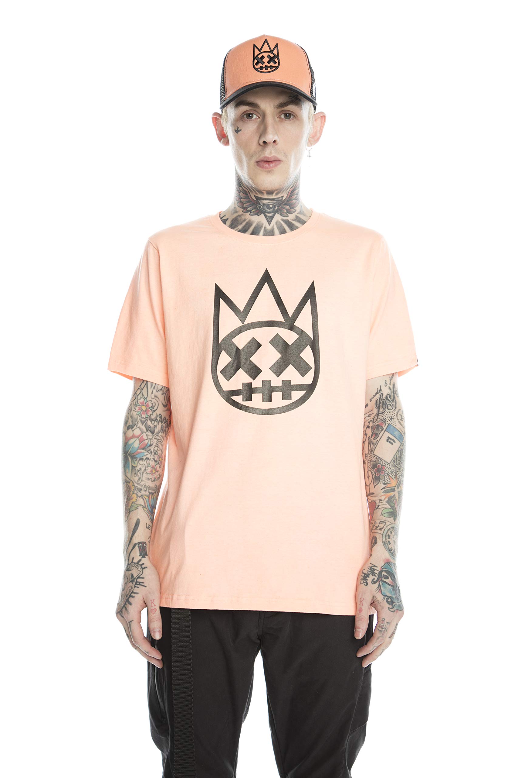 mens Short Sleeve Crew Neck Tee Scribble Shimuchan Logo