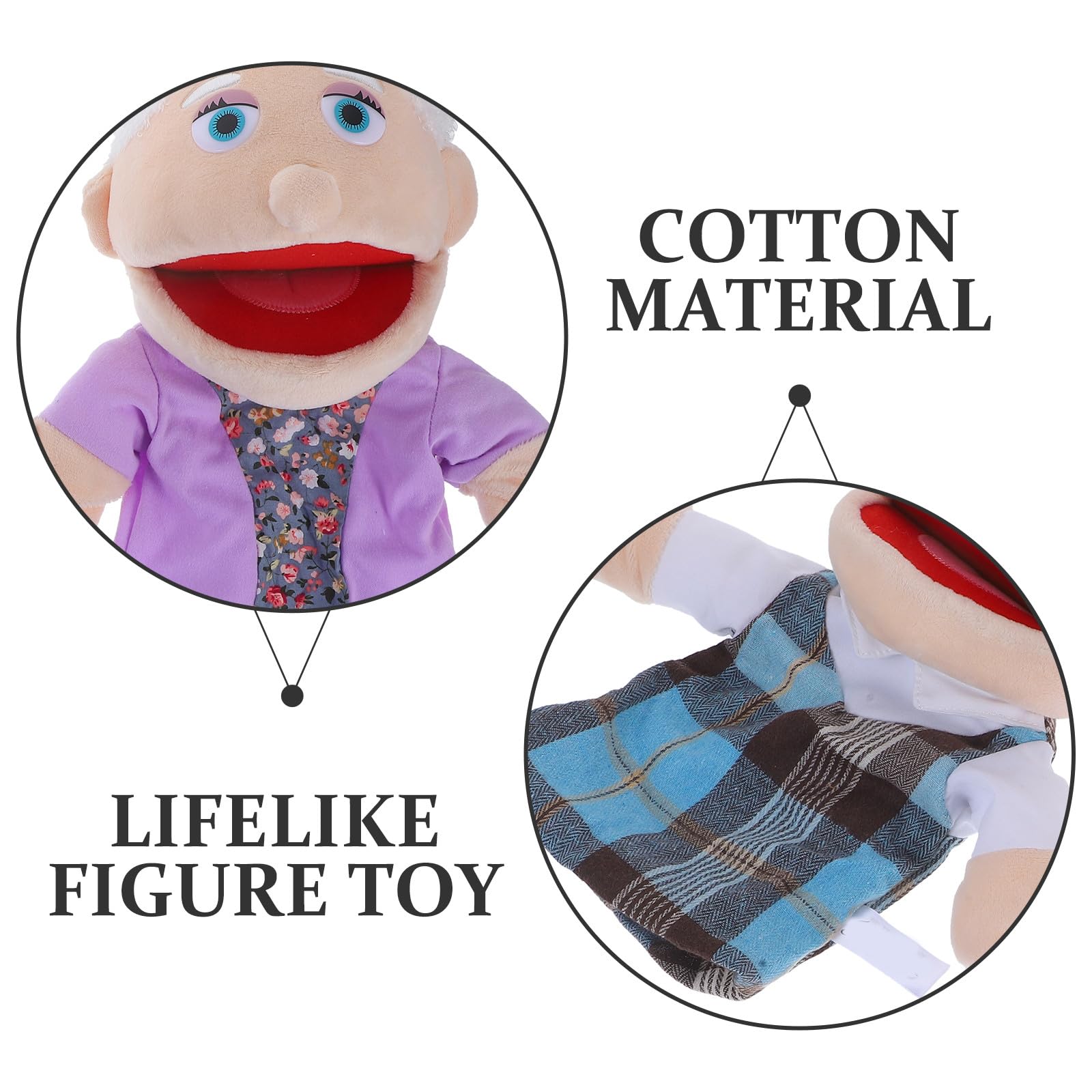 2piezas Marionetas De Mano Realistas para Contar Historias Unidades De Peluche Lavables para Familiar Interacción Niño Niña