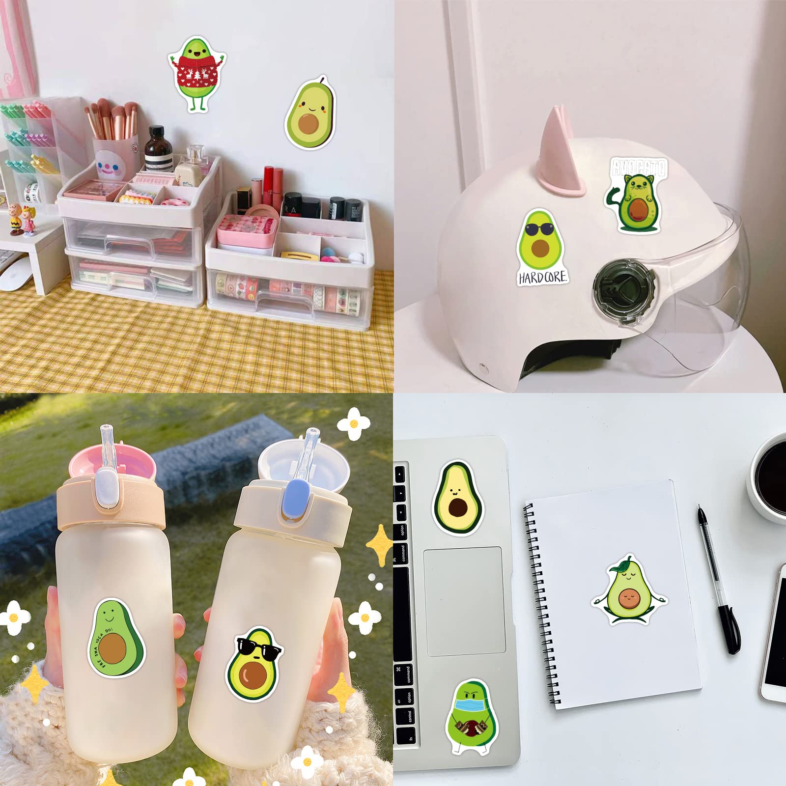 100 Adesivi Avocado In Vinile Impermeabile - Decorazioni Per Laptop, Frigorifero, Skate - Foto 8