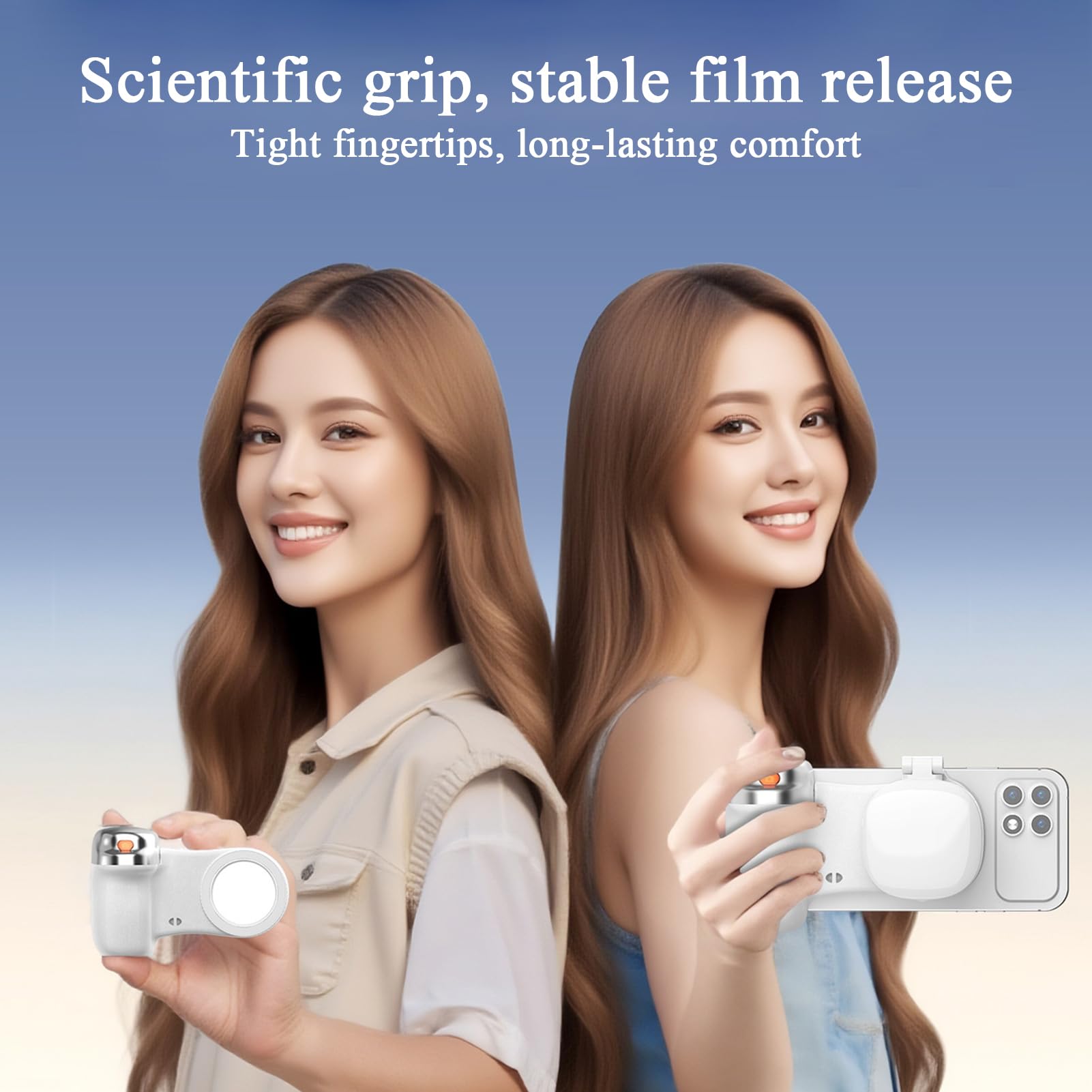 Maniglia Della Fotocamera Del Telefono Cellulare Supporto Selfie Magnetico Rotante | Manico Grip con Luce Per Vlogging Feste Studio Palestra