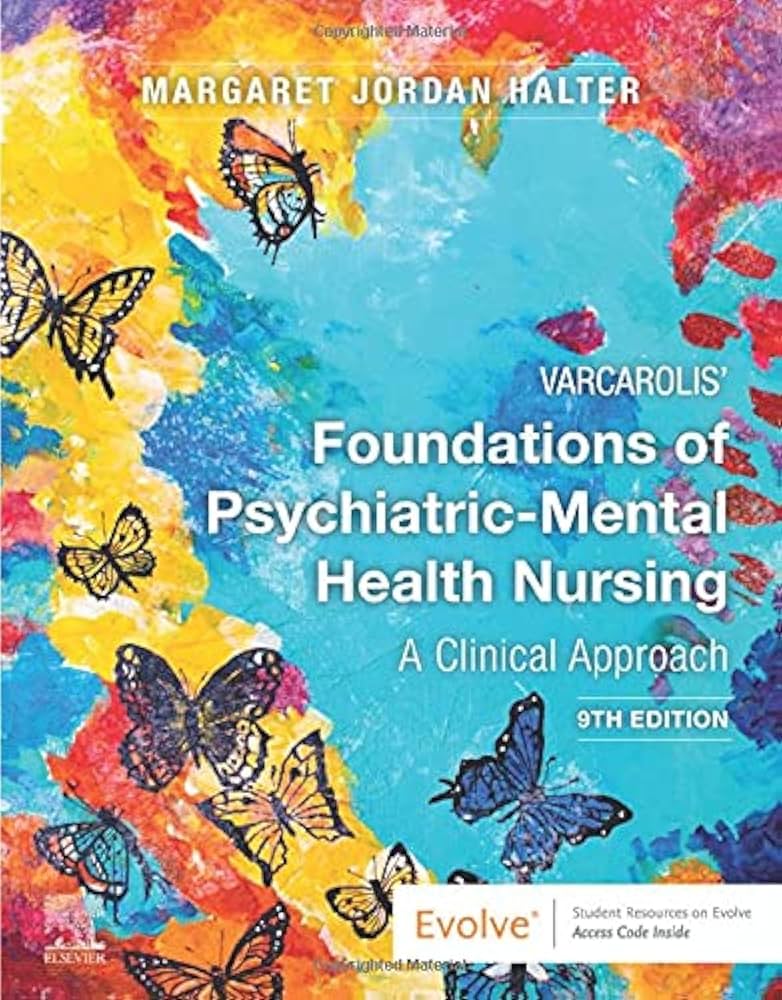 Varcarolis' Foundations of Psychiatric Mental Health Nursing (By Halter) 9th Edition test bank cover - ISBN 9780323697071