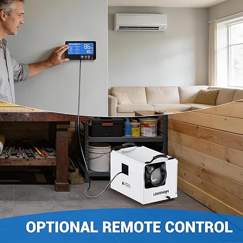 Miniatura 7 de LDHTHOPI 145 Pint Commercial Dehumidifier with Drain Hose for Crawl Spaces Basements Industry Water Damage Unit Restoration, Up to 6000 Sq.Ft, Auto