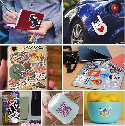 Vista 25 de Papel adhesivo de vinilo imprimible – Vinilo impermeable para impresora láser y inyección de tinta 15 hojas autoadhesivas – Blanco mate