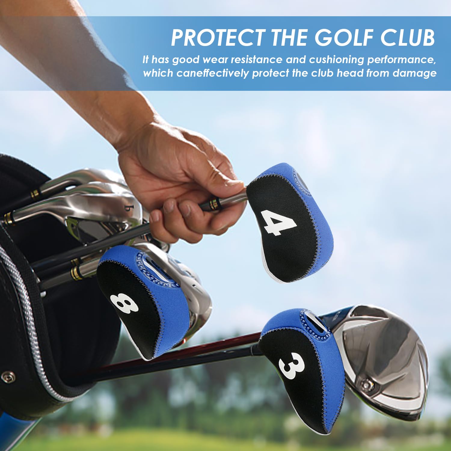 Fundas para Cabezas de Palos de Golf, 5 Clavos de Goma, Funda de Transporte