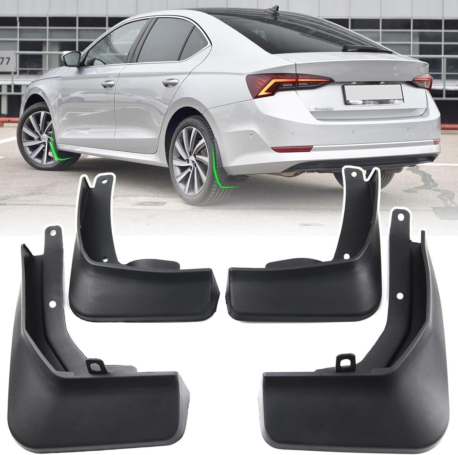Bavettes de voiture pour Octavia NX A8 RS 2020-2022 | Jeu de garde-boue avant et arrière hwojjha