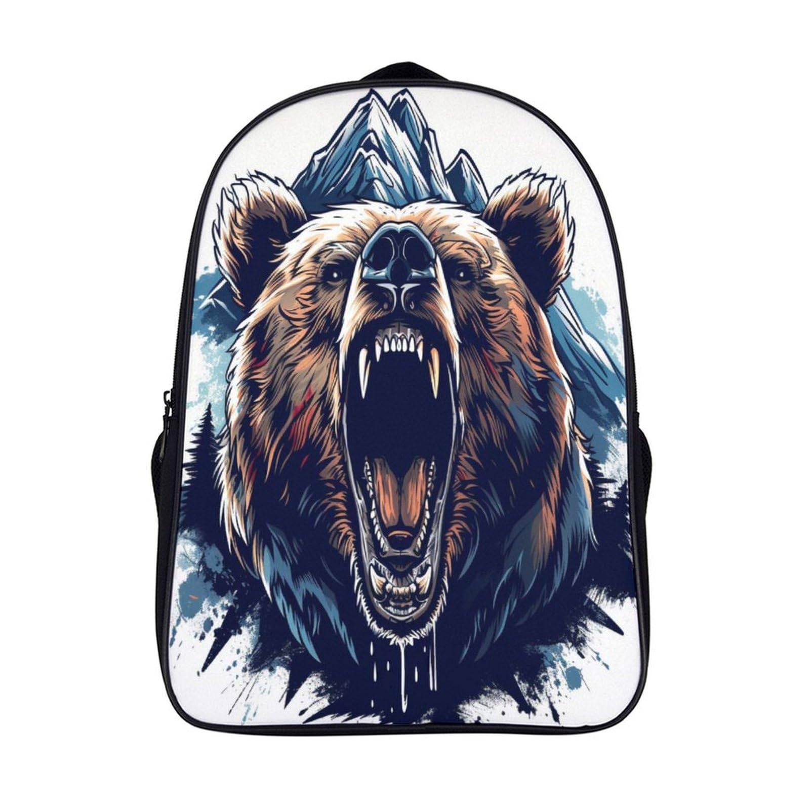 Sac à dos imprimé en 3D ours pour école primaire et loisirs - 7