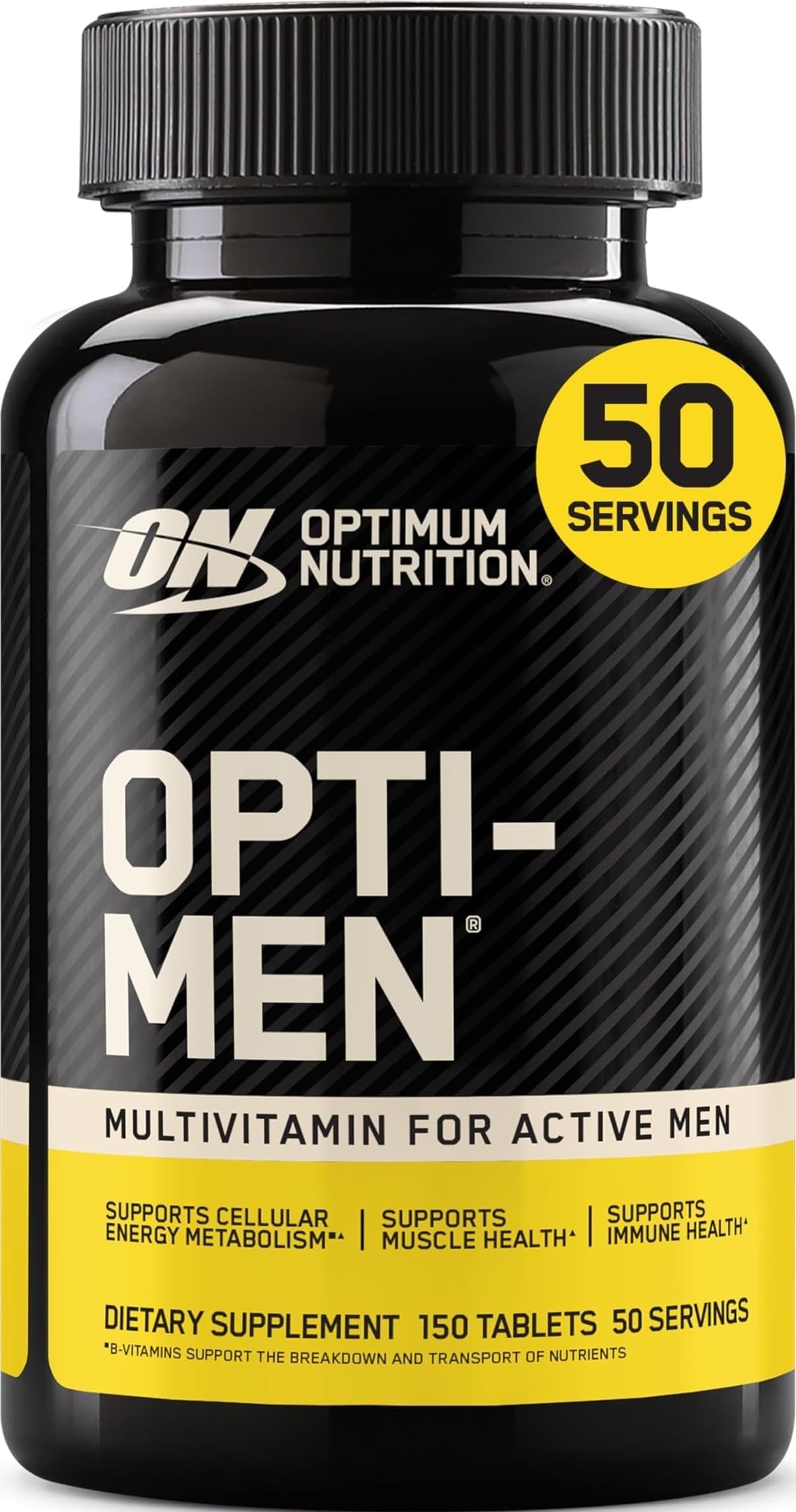 Optimum Nutrition Opti-Men, Vitamin C, Zinc and Vitamin D, E, B12 for Immune Support Mens Daily Multivitamin Supplement, 150 Count (Packaging May Vary)