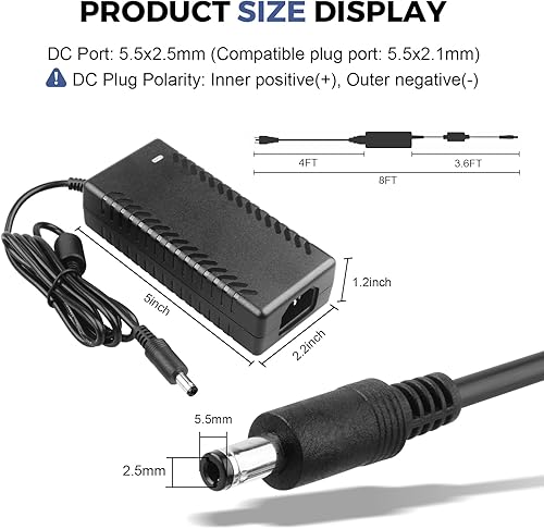 Miniatura 2 de Fuente de alimentación de 24 V, 1 A, adaptador de corriente de CA 100  240 V a CC 24 V, cargador de 24 W, transformador de conmutación 24 V1 A,