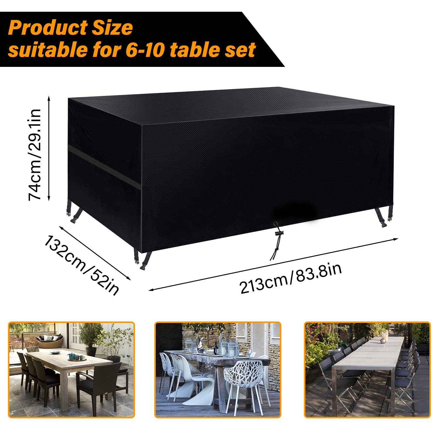 Housse Pour Salon De Jardin, Housse De Protection Solaire Imperméable