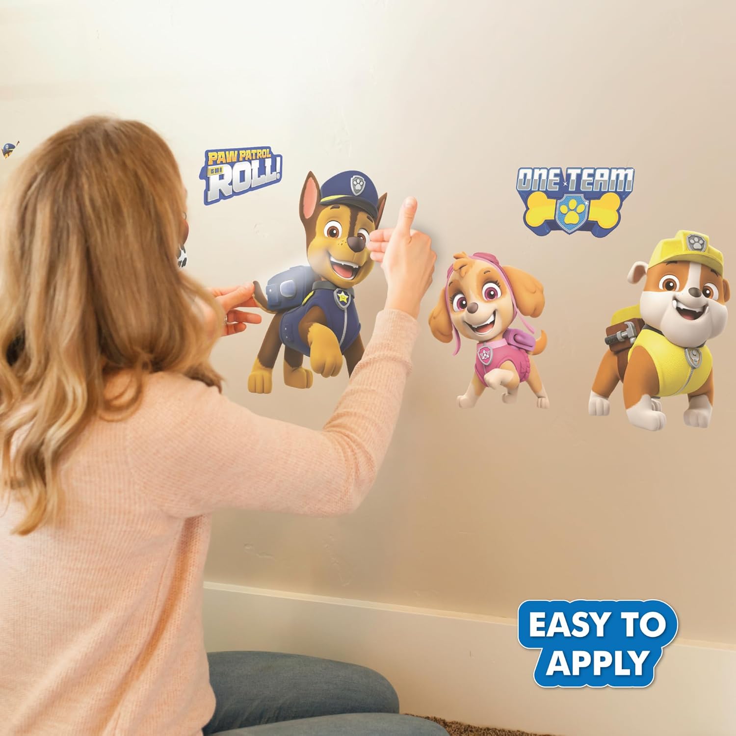 Paw Patrol Puppies Wall Decals - Chase Marshall Rubble Skye Vinyl Wall Sticker Bedroom Decorations - Paw Patrol Room Decor Peel and Stick