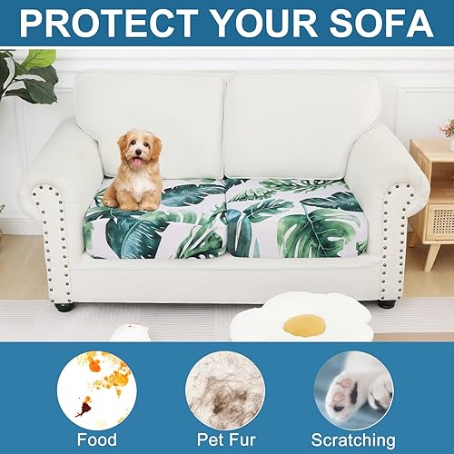Miniatura 140 de Smiry Fundas de cojín de sofá con estampado, fundas de sofá elásticas y suaves para sofá, funda de sofá antideslizante lavable protector de muebles