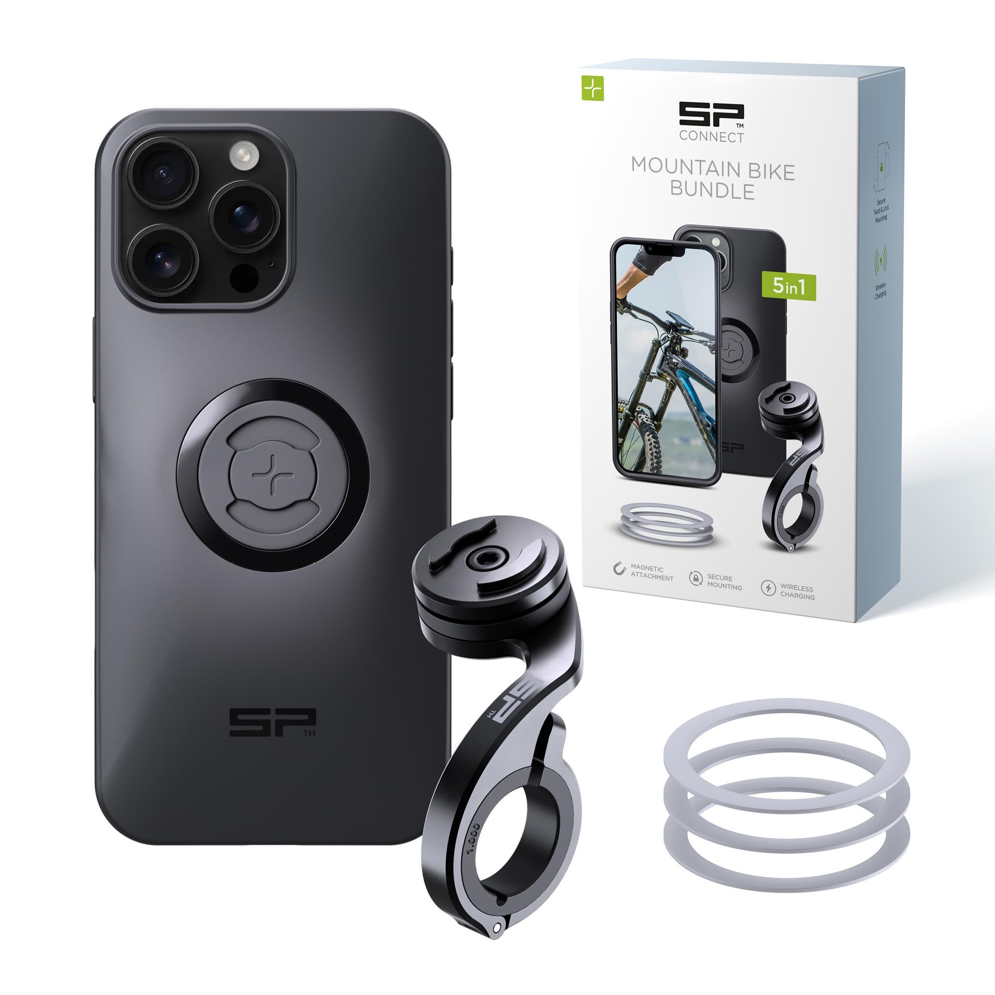 SP CONNECT Mountain Bike Bundle |SPC+| kompatibel mit iPhone 16 Pro Max| Handyhalter für Mountainbike| Mountainbike MTB Handy Halterung Gadget