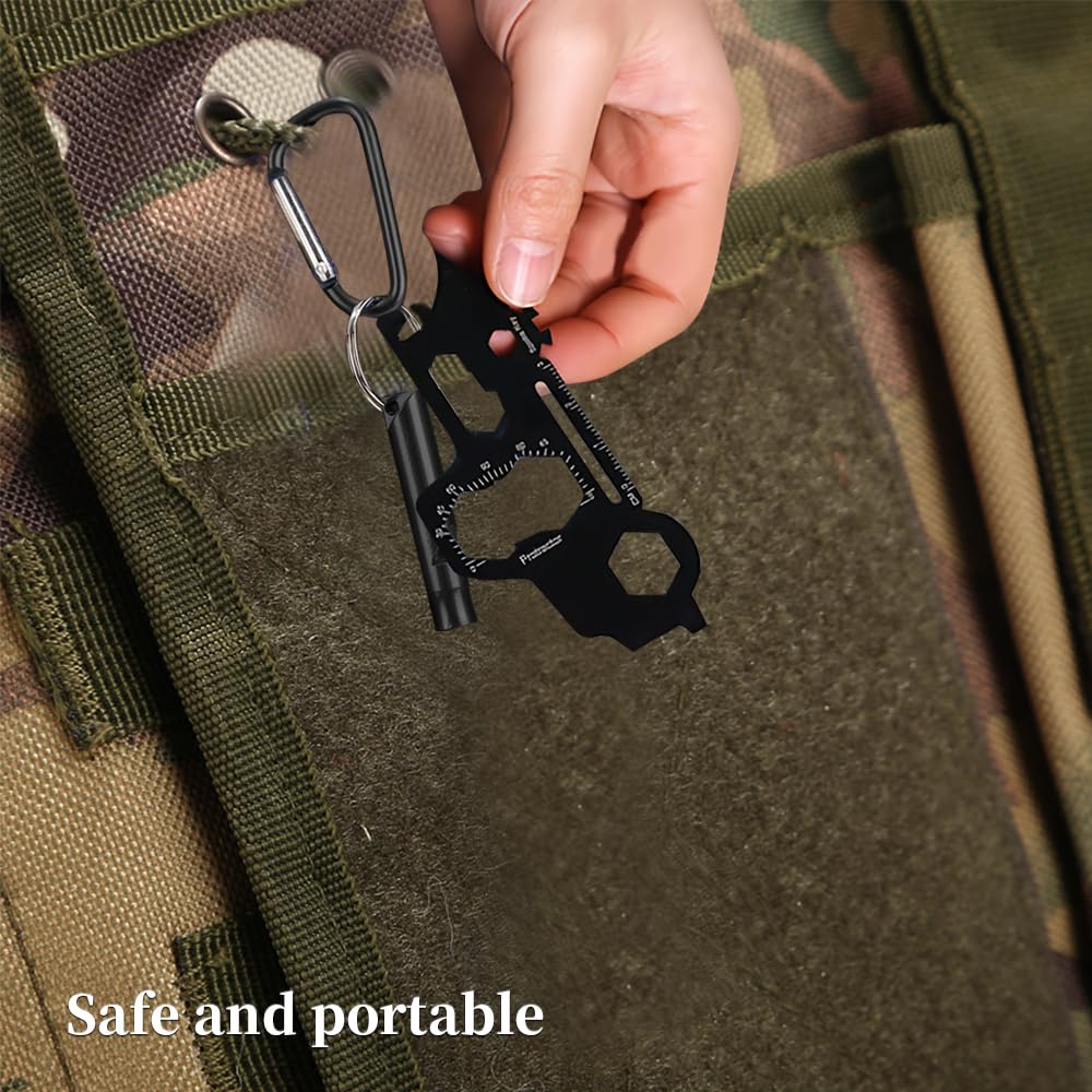 Multiutensile Da Bicicletta 20 In 1 | Portachiavi Compatto | In Acciaio Inox | Per MTB E Escursionismo - Foto 7