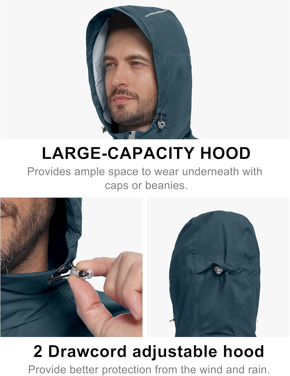 Little Donkey Andy Men's Waterproof Windbreaker Lightweight Packble Cycling Jacket for Biking, Running - Image 2