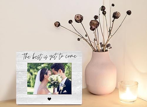Miniatura 9 de Marco de fotos con cita inspiradora The Best Is Yet To Come, regalo de boda para el día de San Valentín, compromiso y boda, para él, para parejas