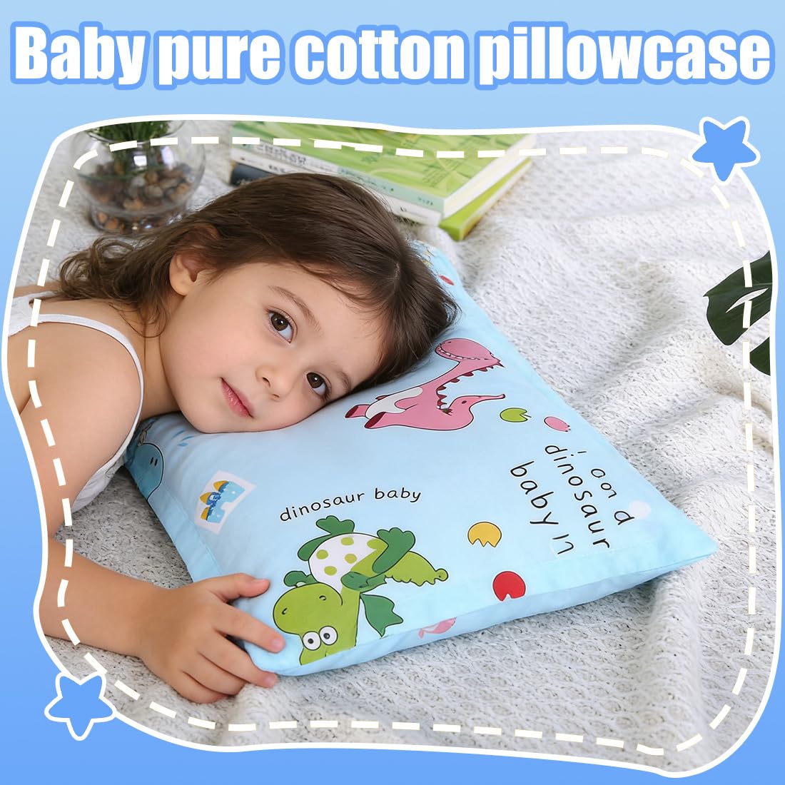 Federa cuscino 30x50 100% cotone per bambini traspirante