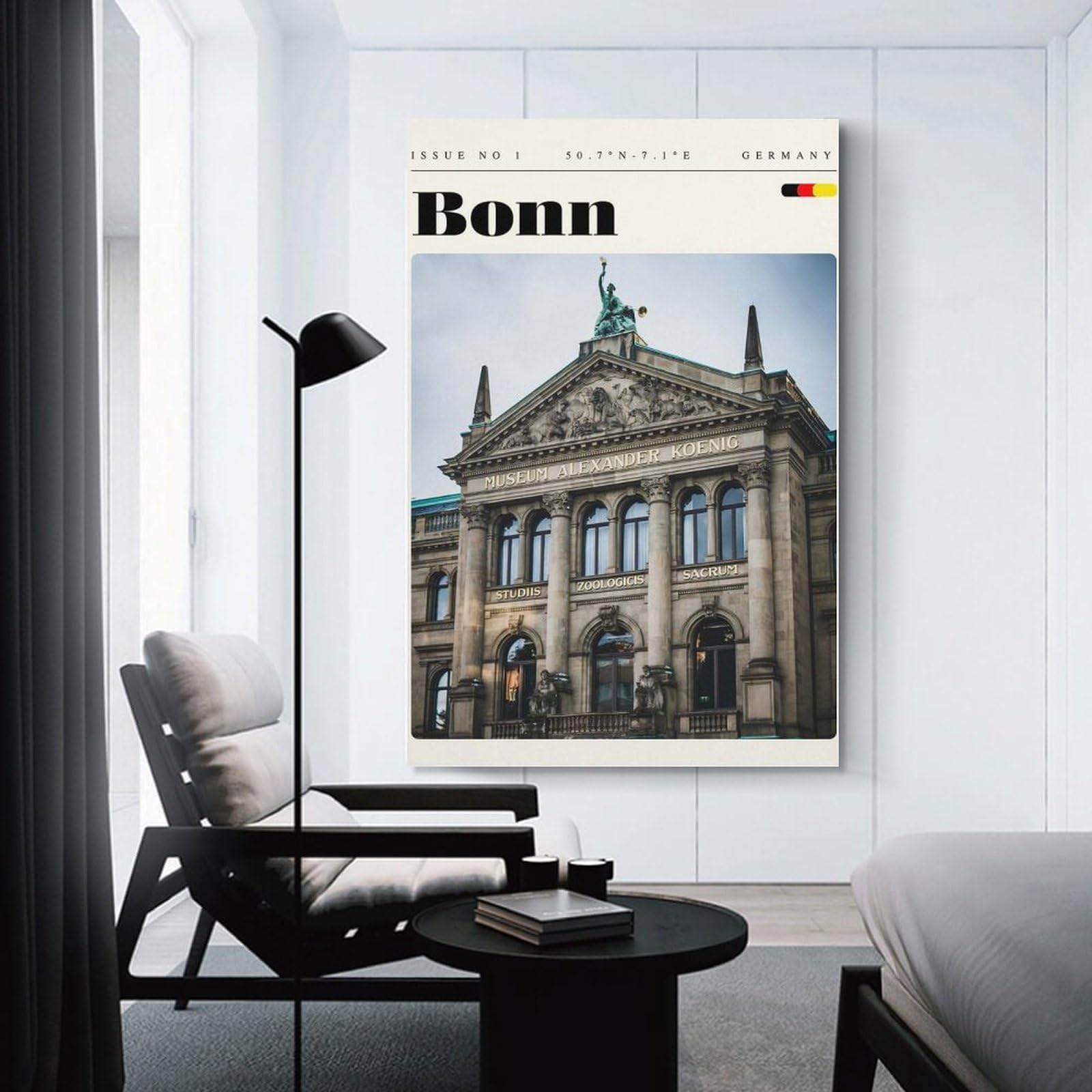 Junmoney Wall Decor Canvas Print Bonn Germany Travel Art, 20x30inch(50x75cm), for Bedroom Walls, Guest Spaces Or Lounges, Decorative Wall Art for Cosy Rooms