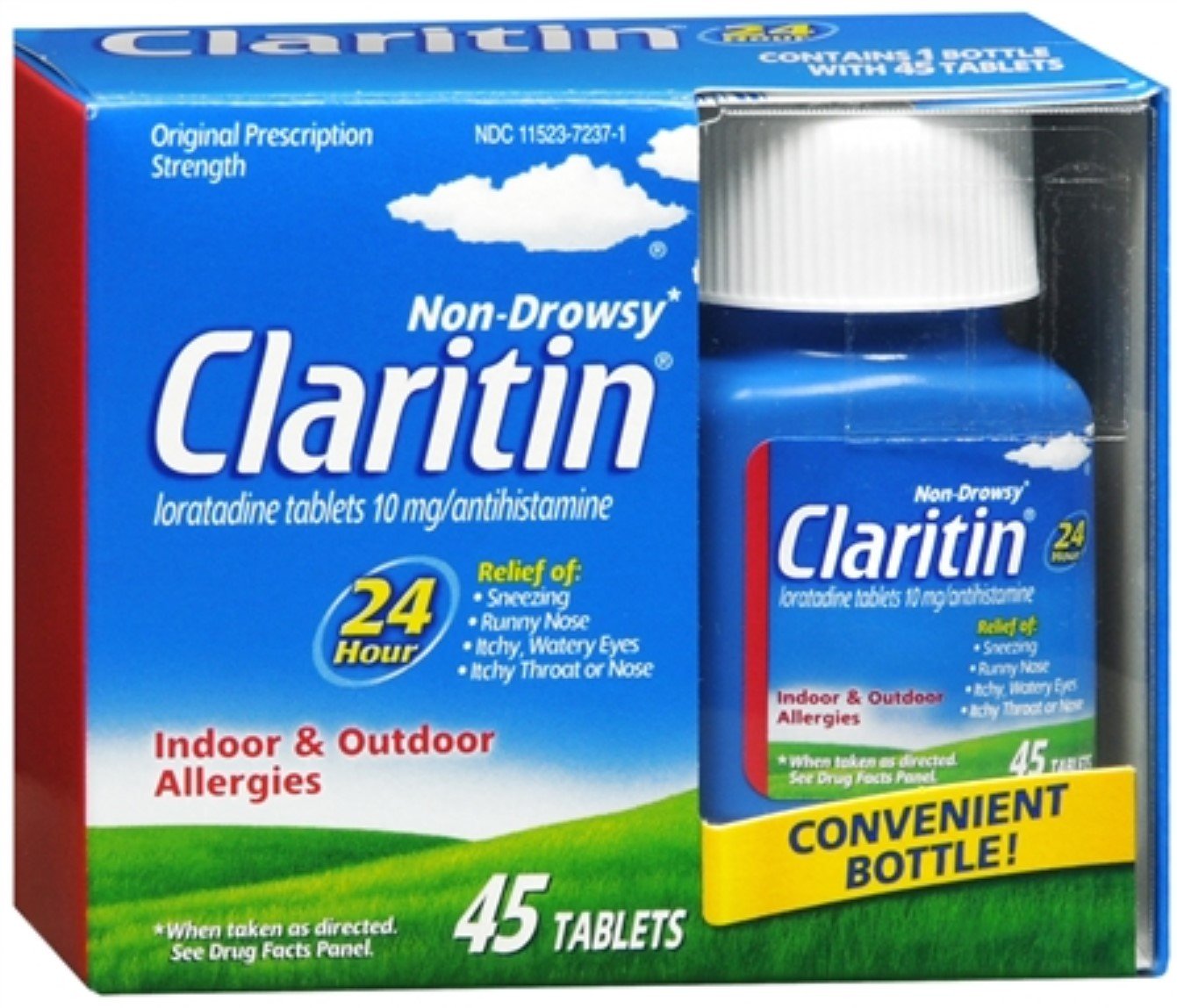 Claritin 24 Hours Allergy Relief Loratadine 10Mg Tablets - 45 Ea (Pack of 8)