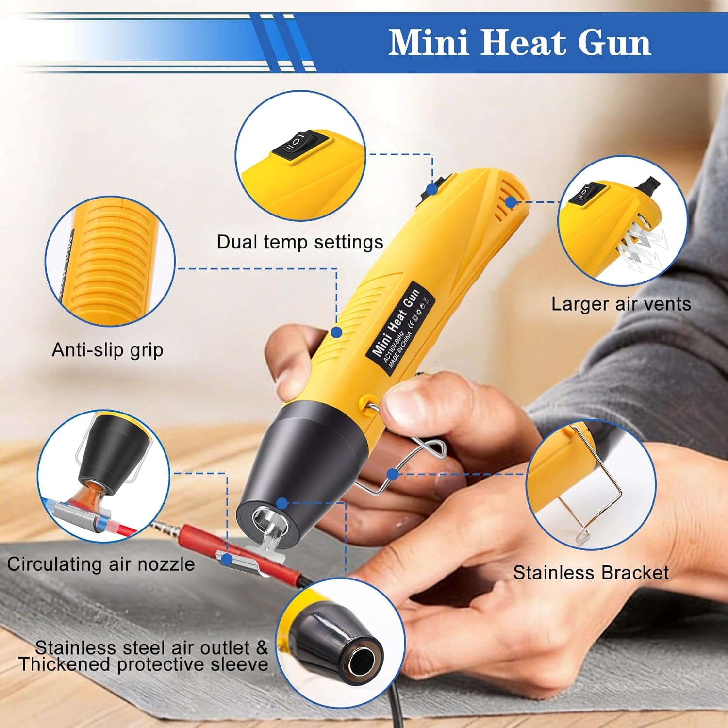 smseace 2020Pcs Heat Shrink Butt Connector,Solder Seal Wire Connectors Kit,Heat Gun and Crimping Tool Pack in Exquisite handbag 22-10AWG Waterproof Electrical Wire Crimp Connectors