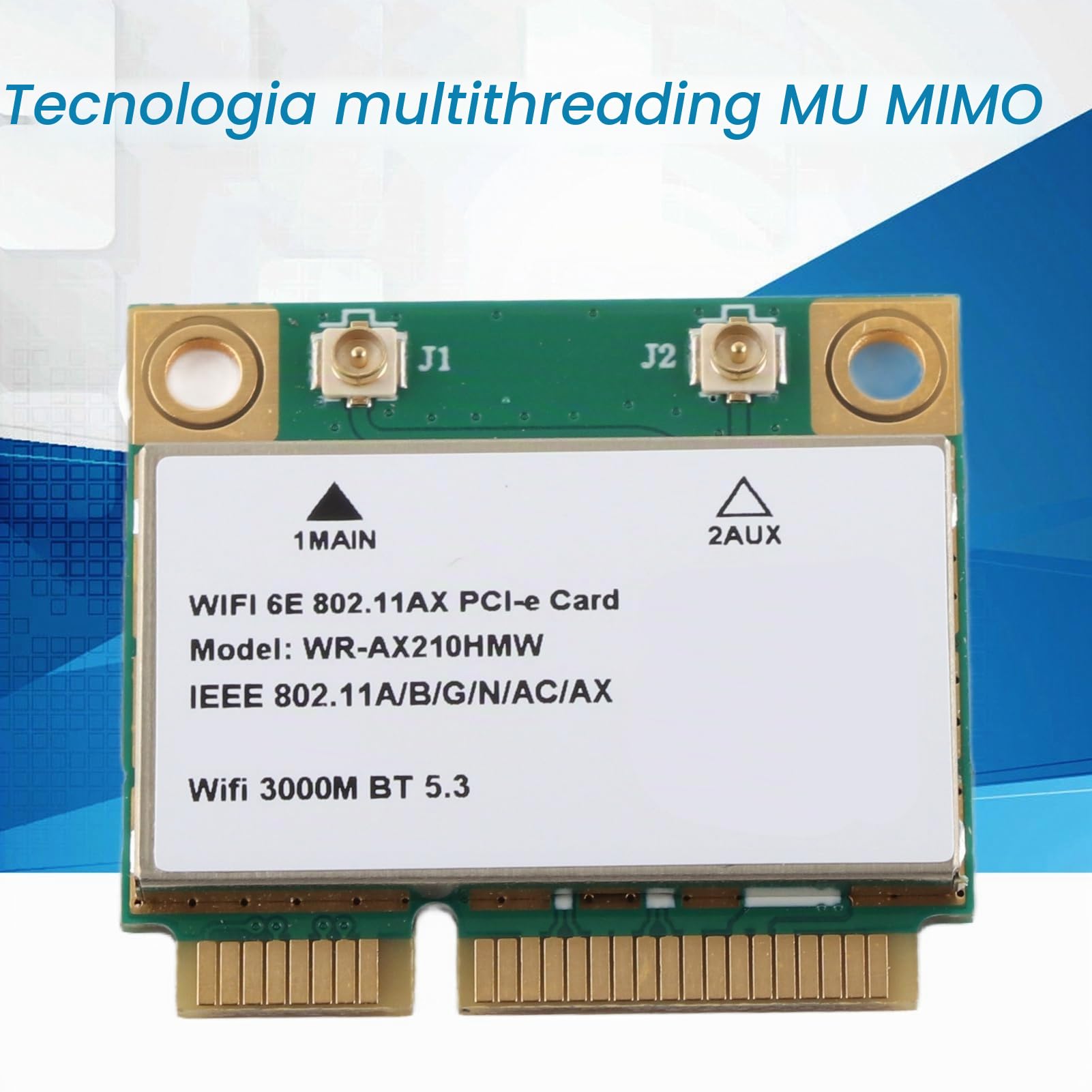 Annadue AX210 5374M WiFi 6E 5G Gigabit a Tre Frequenze Scheda di Rete Wireless Integrata Mini PCIE 5.2 Bluetooth per Laptop