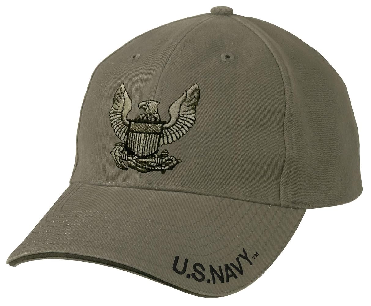 Rothco Vintage U.S. Navy Eagle Low Profile Cap, Olive Drab