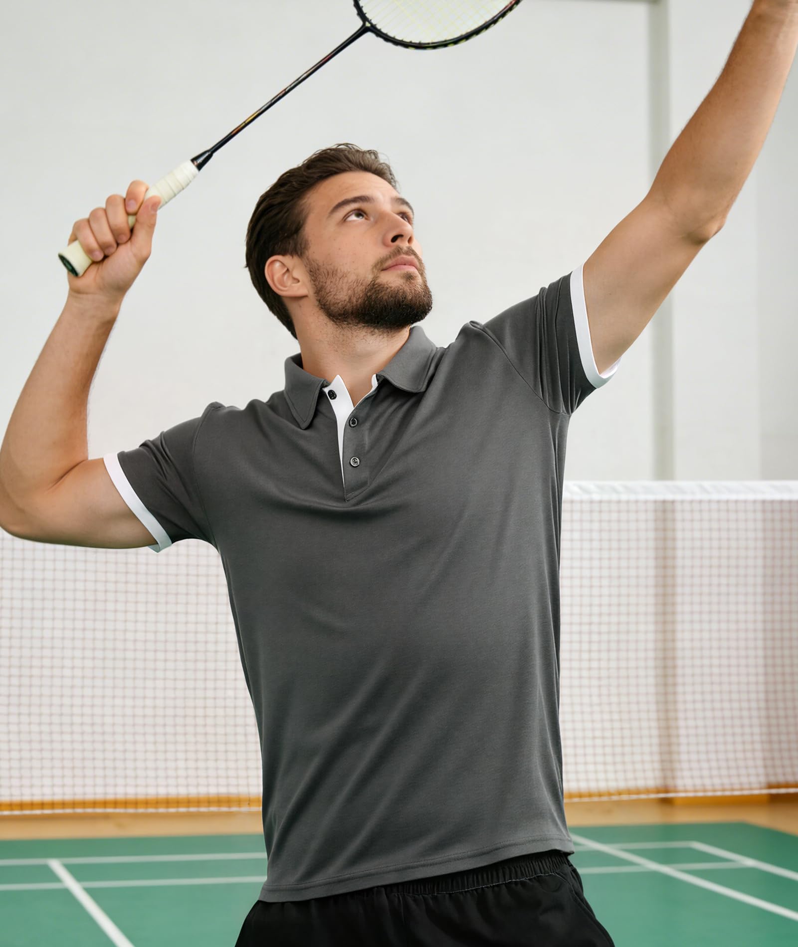 Camisa de golf para hombre, absorbe la humedad, de secado rápido, ligera, de manga corta, informal, para hombre