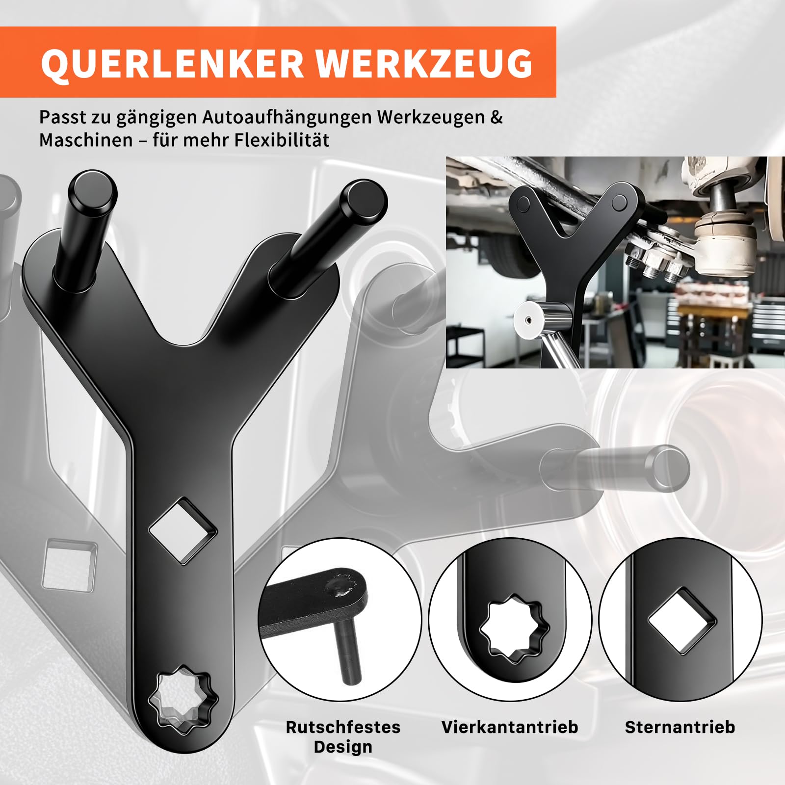 Kit Outillage Mecanique Auto 6 Pièces, Separateur de Piece pour Arrache Rotule de Suspension, Arrache Roulement, Biellette Direction, Rotule Axiale pour Réparation de Voiture et Camion