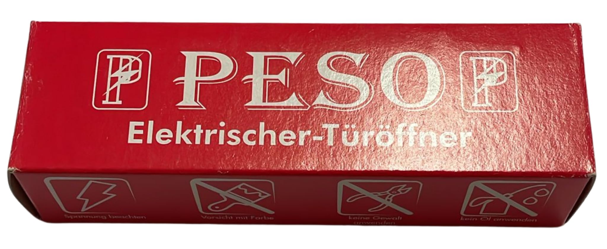 Bever Elektrischer Türöffner PESO 500 für 5 bis 8 V, 62 mm Schraublochabstand, Gleichstrom oder Wechselstrom, für gefälzte oder stumpfe Türen, Metall, h x b x t = 75 x 20 x 28,5 mm