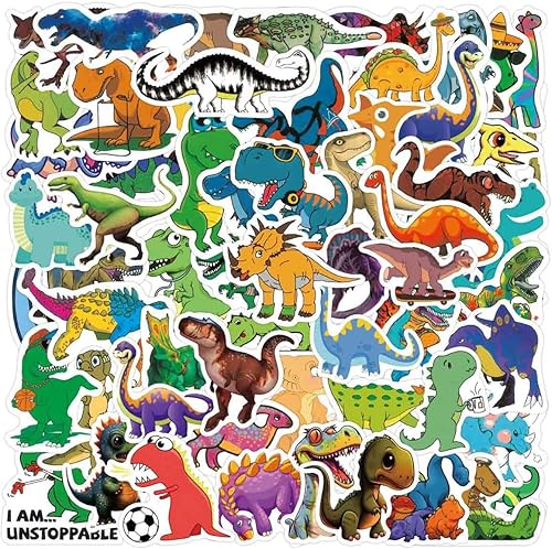 Miniatura 2 de 162 calcomanías de dinosaurio para niños y niños, lindas calcomanías de vinilo impermeables divertidas para botella de agua, álbum de recortes,