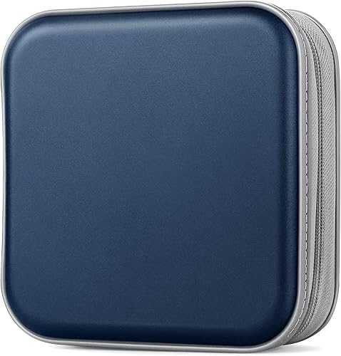 Bivisen Funda para CD, soporte para cartera de DVD, funda para CDDVD, 40 discos resistente, carpeta de almacenamiento, álbum (negro)