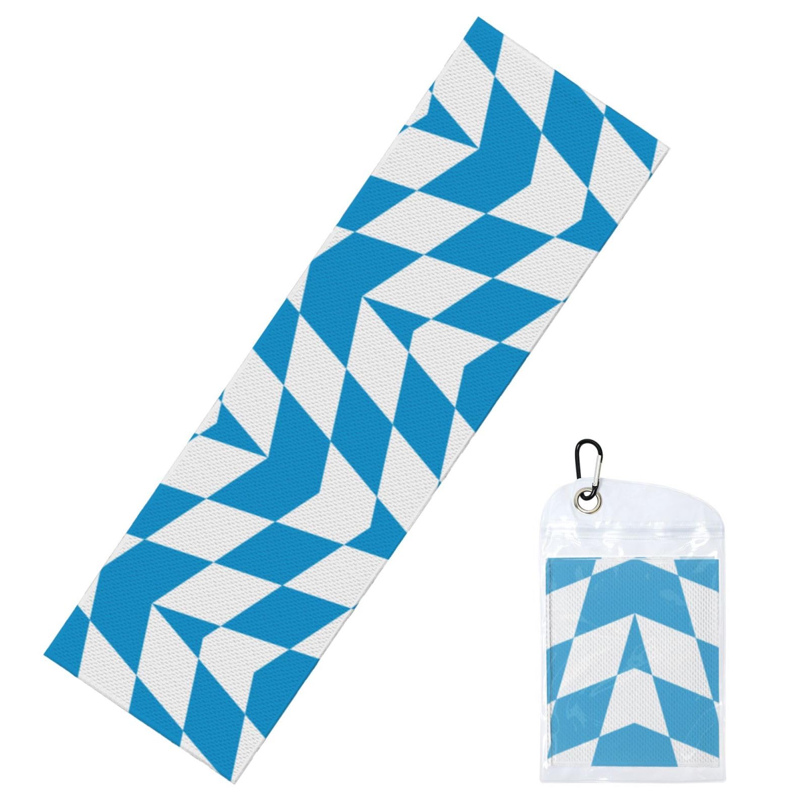 HGIUYDRD Flag of the Bavarian lozenge variant Print Cooling Sports Towel with PVC Carry Bag for Gym, Beach, Golf and World Cup Events